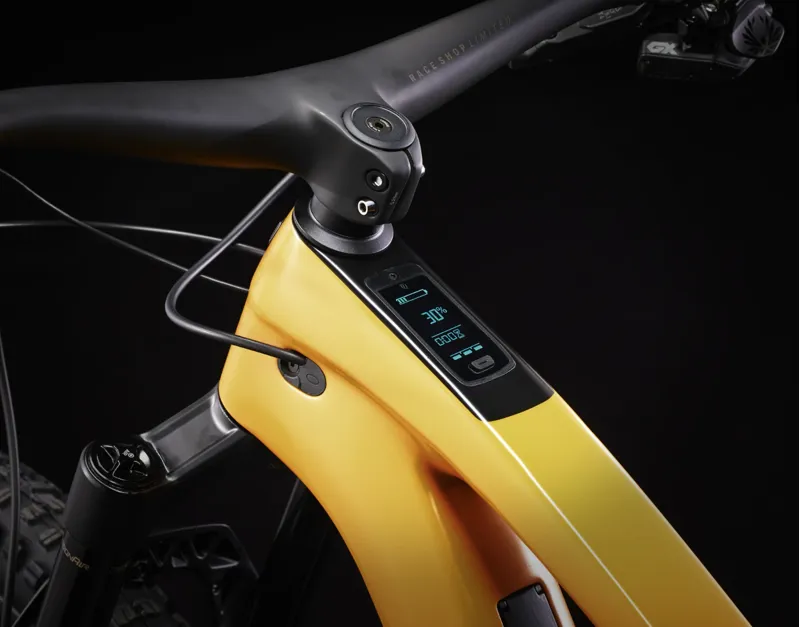 Trek Fuel Exe 9.8 GX AXS Electric Full Suspension Mountain Bike 2023 in Baja Yellow-3